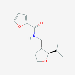 molecular formula C13H19NO3 B6877539 N-[[(2R,3R)-2-propan-2-yloxolan-3-yl]methyl]furan-2-carboxamide 