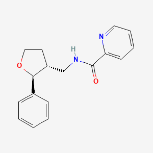 molecular formula C17H18N2O2 B6877678 N-[[(2S,3R)-2-phenyloxolan-3-yl]methyl]pyridine-2-carboxamide 