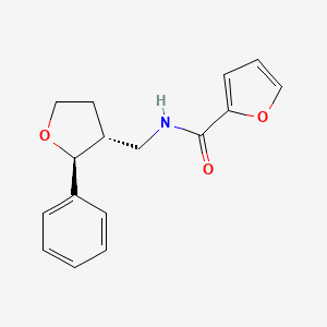 molecular formula C16H17NO3 B6877685 N-[[(2S,3R)-2-phenyloxolan-3-yl]methyl]furan-2-carboxamide 