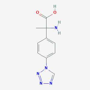 molecular formula C10H11N5O2 B068777 2-Amino-2-[4-(tetrazol-1-yl)phenyl]propanoic acid CAS No. 169209-66-9
