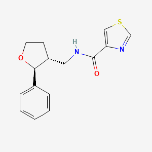 molecular formula C15H16N2O2S B6877862 N-[[(2S,3R)-2-phenyloxolan-3-yl]methyl]-1,3-thiazole-4-carboxamide 