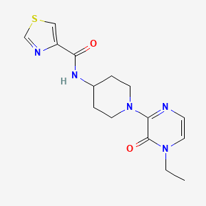 molecular formula C15H19N5O2S B6877893 N-[1-(4-ethyl-3-oxopyrazin-2-yl)piperidin-4-yl]-1,3-thiazole-4-carboxamide 