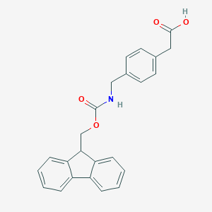 molecular formula C24H21NO4 B068779 2-[4-[(9H-fluoren-9-ylmethoxycarbonylamino)methyl]phenyl]acetic Acid CAS No. 176504-01-1