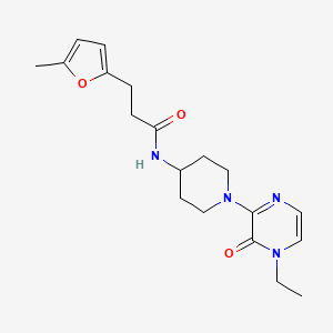 molecular formula C19H26N4O3 B6877904 N-[1-(4-ethyl-3-oxopyrazin-2-yl)piperidin-4-yl]-3-(5-methylfuran-2-yl)propanamide 