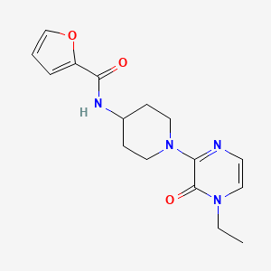 molecular formula C16H20N4O3 B6877911 N-[1-(4-ethyl-3-oxopyrazin-2-yl)piperidin-4-yl]furan-2-carboxamide 