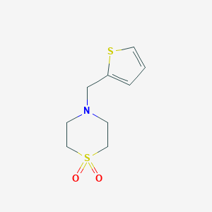 molecular formula C9H13NO2S2 B068781 4-(2-Thienylmethyl)-1lambda6,4-thiazinane-1,1-dione CAS No. 175136-91-1