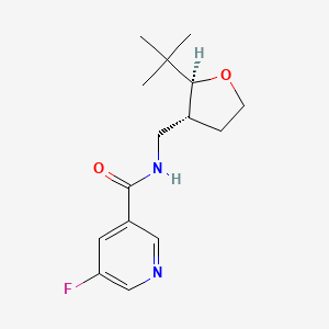 molecular formula C15H21FN2O2 B6878546 N-[[(2S,3R)-2-tert-butyloxolan-3-yl]methyl]-5-fluoropyridine-3-carboxamide 