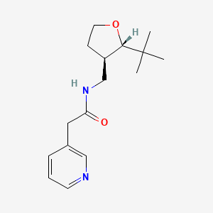molecular formula C16H24N2O2 B6878676 N-[[(2S,3R)-2-tert-butyloxolan-3-yl]methyl]-2-pyridin-3-ylacetamide 