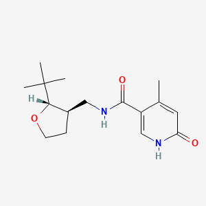 molecular formula C16H24N2O3 B6878809 N-[[(2S,3R)-2-tert-butyloxolan-3-yl]methyl]-4-methyl-6-oxo-1H-pyridine-3-carboxamide 