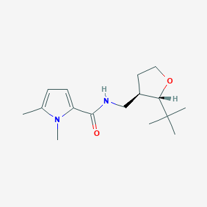 molecular formula C16H26N2O2 B6878813 N-[[(2S,3R)-2-tert-butyloxolan-3-yl]methyl]-1,5-dimethylpyrrole-2-carboxamide 