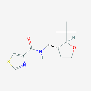 molecular formula C13H20N2O2S B6878818 N-[[(2S,3R)-2-tert-butyloxolan-3-yl]methyl]-1,3-thiazole-4-carboxamide 