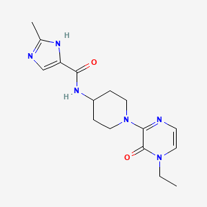 molecular formula C16H22N6O2 B6878828 N-[1-(4-ethyl-3-oxopyrazin-2-yl)piperidin-4-yl]-2-methyl-1H-imidazole-5-carboxamide 