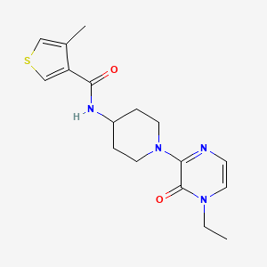 molecular formula C17H22N4O2S B6878947 N-[1-(4-ethyl-3-oxopyrazin-2-yl)piperidin-4-yl]-4-methylthiophene-3-carboxamide 