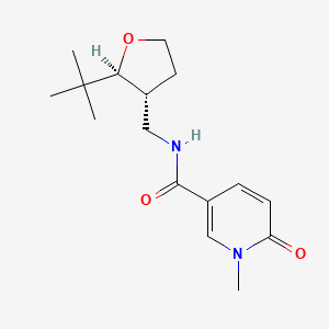 molecular formula C16H24N2O3 B6878951 N-[[(2S,3R)-2-tert-butyloxolan-3-yl]methyl]-1-methyl-6-oxopyridine-3-carboxamide 