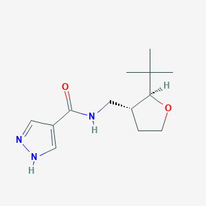 molecular formula C13H21N3O2 B6878972 N-[[(2S,3R)-2-tert-butyloxolan-3-yl]methyl]-1H-pyrazole-4-carboxamide 