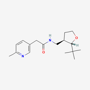 molecular formula C17H26N2O2 B6878985 N-[[(2S,3R)-2-tert-butyloxolan-3-yl]methyl]-2-(6-methylpyridin-3-yl)acetamide 