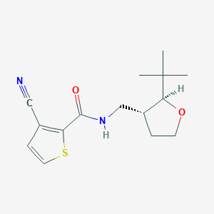 molecular formula C15H20N2O2S B6879001 N-[[(2S,3R)-2-tert-butyloxolan-3-yl]methyl]-3-cyanothiophene-2-carboxamide 