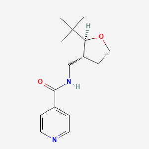 molecular formula C15H22N2O2 B6879008 N-[[(2S,3R)-2-tert-butyloxolan-3-yl]methyl]pyridine-4-carboxamide 