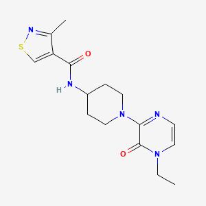 molecular formula C16H21N5O2S B6879124 N-[1-(4-ethyl-3-oxopyrazin-2-yl)piperidin-4-yl]-3-methyl-1,2-thiazole-4-carboxamide 
