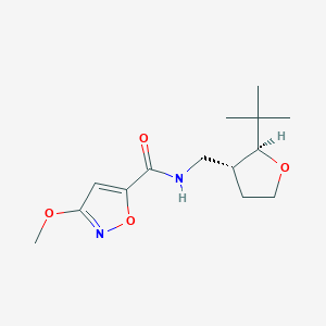 molecular formula C14H22N2O4 B6879396 N-[[(2S,3R)-2-tert-butyloxolan-3-yl]methyl]-3-methoxy-1,2-oxazole-5-carboxamide 