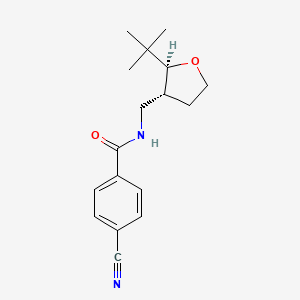 molecular formula C17H22N2O2 B6879401 N-[[(2S,3R)-2-tert-butyloxolan-3-yl]methyl]-4-cyanobenzamide 