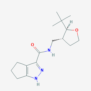 molecular formula C16H25N3O2 B6879412 N-[[(2S,3R)-2-tert-butyloxolan-3-yl]methyl]-1,4,5,6-tetrahydrocyclopenta[c]pyrazole-3-carboxamide 