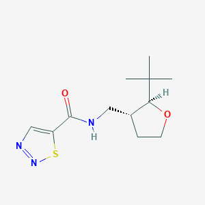 molecular formula C12H19N3O2S B6879429 N-[[(2S,3R)-2-tert-butyloxolan-3-yl]methyl]thiadiazole-5-carboxamide 