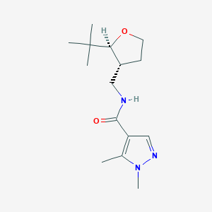 molecular formula C15H25N3O2 B6879459 N-[[(2S,3R)-2-tert-butyloxolan-3-yl]methyl]-1,5-dimethylpyrazole-4-carboxamide 