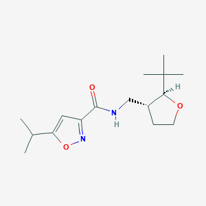 molecular formula C16H26N2O3 B6879479 N-[[(2S,3R)-2-tert-butyloxolan-3-yl]methyl]-5-propan-2-yl-1,2-oxazole-3-carboxamide 