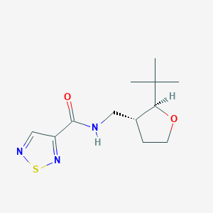 molecular formula C12H19N3O2S B6879485 N-[[(2S,3R)-2-tert-butyloxolan-3-yl]methyl]-1,2,5-thiadiazole-3-carboxamide 