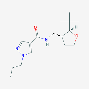 molecular formula C16H27N3O2 B6879612 N-[[(2S,3R)-2-tert-butyloxolan-3-yl]methyl]-1-propylpyrazole-4-carboxamide 