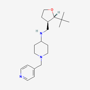 molecular formula C20H33N3O B6879669 N-[[(2S,3R)-2-tert-butyloxolan-3-yl]methyl]-1-(pyridin-4-ylmethyl)piperidin-4-amine 