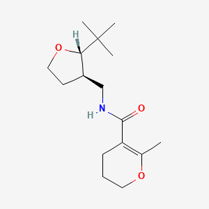 molecular formula C16H27NO3 B6879702 N-[[(2S,3R)-2-tert-butyloxolan-3-yl]methyl]-6-methyl-3,4-dihydro-2H-pyran-5-carboxamide 