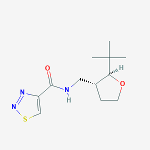 molecular formula C12H19N3O2S B6879735 N-[[(2S,3R)-2-tert-butyloxolan-3-yl]methyl]thiadiazole-4-carboxamide 