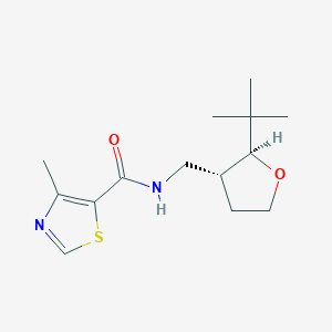 molecular formula C14H22N2O2S B6879787 N-[[(2S,3R)-2-tert-butyloxolan-3-yl]methyl]-4-methyl-1,3-thiazole-5-carboxamide 