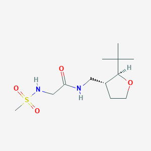 molecular formula C12H24N2O4S B6879832 N-[[(2S,3R)-2-tert-butyloxolan-3-yl]methyl]-2-(methanesulfonamido)acetamide 
