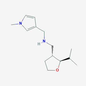 molecular formula C14H24N2O B6879877 N-[(1-methylpyrrol-3-yl)methyl]-1-[(2R,3R)-2-propan-2-yloxolan-3-yl]methanamine 