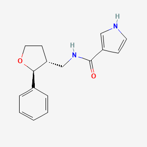 molecular formula C16H18N2O2 B6879891 N-[[(2S,3R)-2-phenyloxolan-3-yl]methyl]-1H-pyrrole-3-carboxamide 
