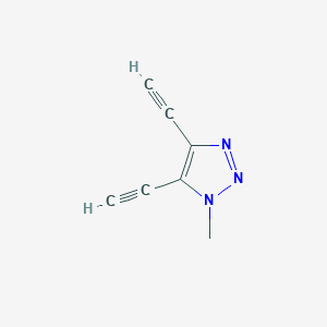 molecular formula C7H5N3 B068800 4,5-Diethynyl-1-methyltriazole CAS No. 181124-71-0