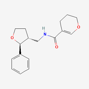 molecular formula C17H21NO3 B6880042 N-[[(2S,3R)-2-phenyloxolan-3-yl]methyl]-3,4-dihydro-2H-pyran-5-carboxamide 