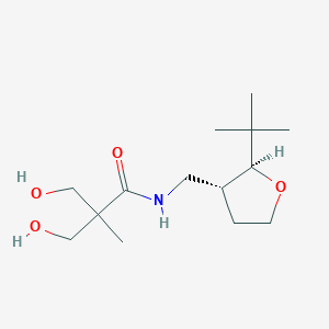 molecular formula C14H27NO4 B6880189 N-[[(2S,3R)-2-tert-butyloxolan-3-yl]methyl]-3-hydroxy-2-(hydroxymethyl)-2-methylpropanamide 