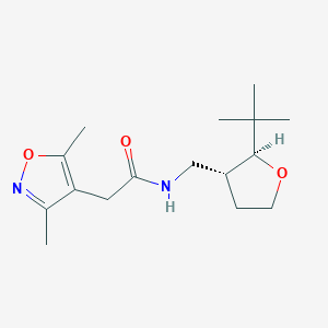 molecular formula C16H26N2O3 B6880196 N-[[(2S,3R)-2-tert-butyloxolan-3-yl]methyl]-2-(3,5-dimethyl-1,2-oxazol-4-yl)acetamide 