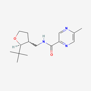 molecular formula C15H23N3O2 B6880231 N-[[(2S,3R)-2-tert-butyloxolan-3-yl]methyl]-5-methylpyrazine-2-carboxamide 