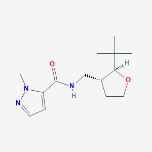 molecular formula C14H23N3O2 B6880244 N-[[(2S,3R)-2-tert-butyloxolan-3-yl]methyl]-2-methylpyrazole-3-carboxamide 