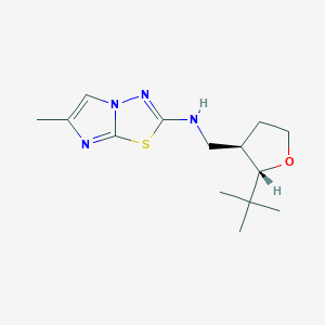molecular formula C14H22N4OS B6880257 N-[[(2S,3R)-2-tert-butyloxolan-3-yl]methyl]-6-methylimidazo[2,1-b][1,3,4]thiadiazol-2-amine 