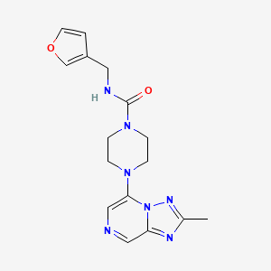 molecular formula C16H19N7O2 B6880279 N-(furan-3-ylmethyl)-4-(2-methyl-[1,2,4]triazolo[1,5-a]pyrazin-5-yl)piperazine-1-carboxamide 