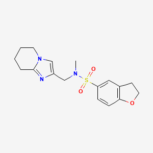 molecular formula C17H21N3O3S B6880432 N-methyl-N-(5,6,7,8-tetrahydroimidazo[1,2-a]pyridin-2-ylmethyl)-2,3-dihydro-1-benzofuran-5-sulfonamide 