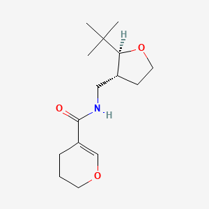 molecular formula C15H25NO3 B6880470 N-[[(2S,3R)-2-tert-butyloxolan-3-yl]methyl]-3,4-dihydro-2H-pyran-5-carboxamide 