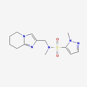 molecular formula C13H19N5O2S B6880491 N,2-dimethyl-N-(5,6,7,8-tetrahydroimidazo[1,2-a]pyridin-2-ylmethyl)pyrazole-3-sulfonamide 
