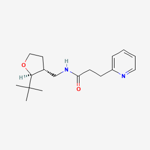 molecular formula C17H26N2O2 B6880506 N-[[(2S,3R)-2-tert-butyloxolan-3-yl]methyl]-3-pyridin-2-ylpropanamide 